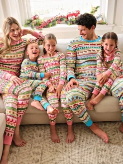 Hatley pyjama en coton côtelé de Noël bleu Fun Fair Isle pour homme Sale