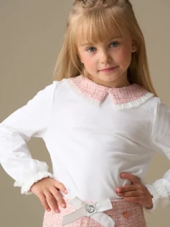 Angel & Rocket Haut Faye à manches longues avec col en tweed Best