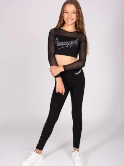 Pineapple Haut court à manches longues avec panneau en maille à logo Best