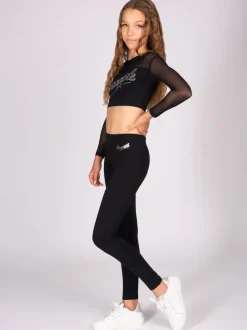 Pineapple Haut court à manches longues avec panneau en maille à logo Best