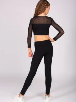 Pineapple Haut court à manches longues avec panneau en maille à logo Best