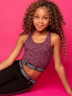 Pineapple Haut court mi-long imprimé léopard fille Discount