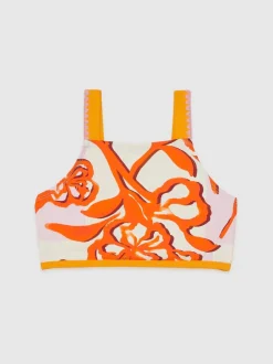 Reiss Haut de bikini Phoebe à imprimé floral Clearance