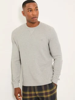 Fat Face Haut de pyjama FatFace gaufré à Col rond New