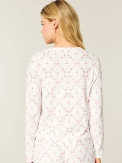 Hollister Haut de pyjama Cosy blanc à manches longues