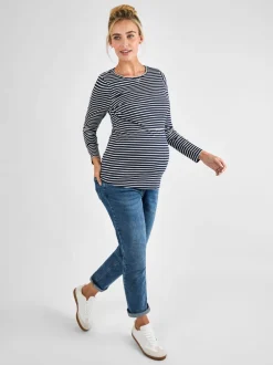 Jojo Maman Bébé Haut côtelé à rayures maternité et allaitement