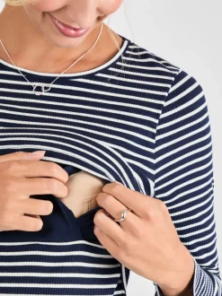 Jojo Maman Bébé Haut côtelé à rayures maternité et allaitement