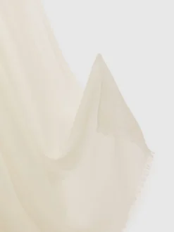 Reiss Hors blanc - Écharpe légère en laine et cachemire Heidi Best
