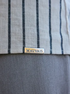 MAUVAIS Hors blanc - Chemise Bocelli à rayure manches longues Clearance