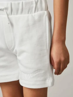 Reiss Hors blanc - Short Perry en coton brodé Online