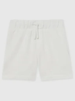 Reiss Hors blanc - Short Perry en coton brodé New