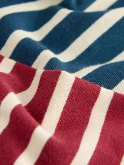 Next Hotchpotch bleu marine/blanc - T-shirt rayé à manches longues 100% coton (3mois-7ans) Sale