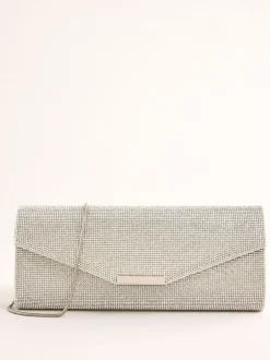 Lipsy - Pochette Hotfix Argent Discount