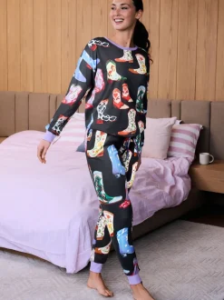 Eleanor Bowmer Howdy noir - Pyjama Clearance