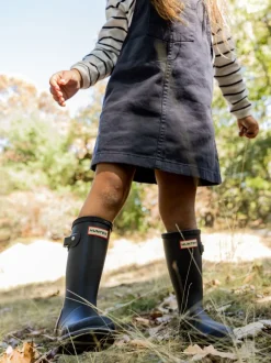 Hunter Bottes en caoutchouc originales brillantes pour grands enfants Clearance