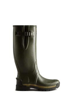 Hunter Wellies Vert Balmoral Grand Side Adjustable Neoprene Doublée Techsole Discount