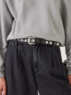 Hush Seren - Ceinture en cuir cloutée Discount