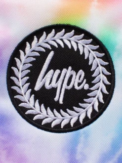 Hype . Sac à dos emblématique rose arc-en-ciel avec cœur tie-dye pour fille Clearance