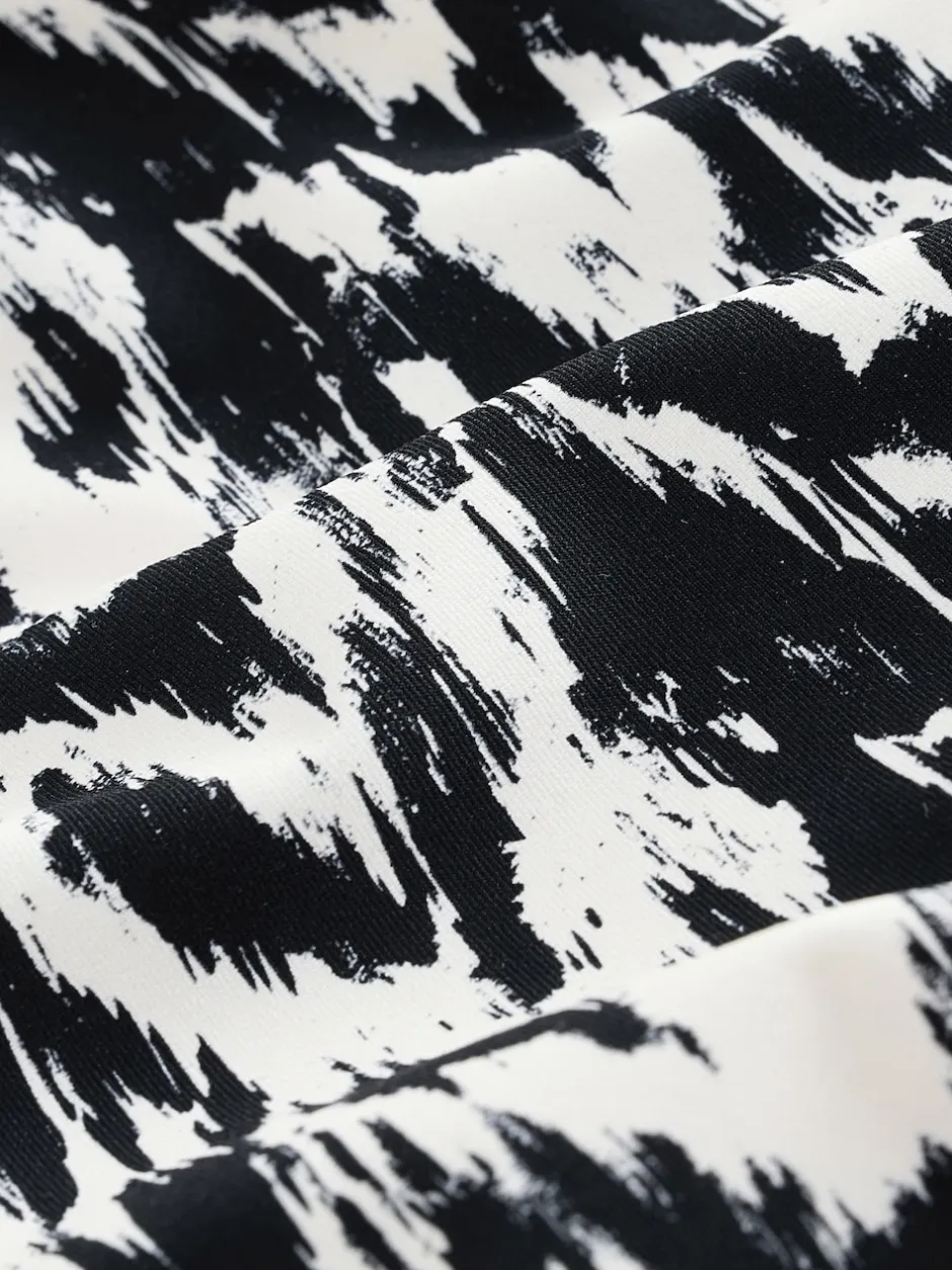 Next Ikat noir/crème - Maillot de bain Essential galbant le col haut Discount