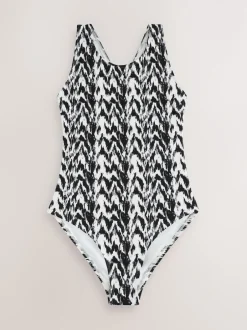 Next Ikat noir/monochrome - Lot de 2 maillots de bain à col montant Best