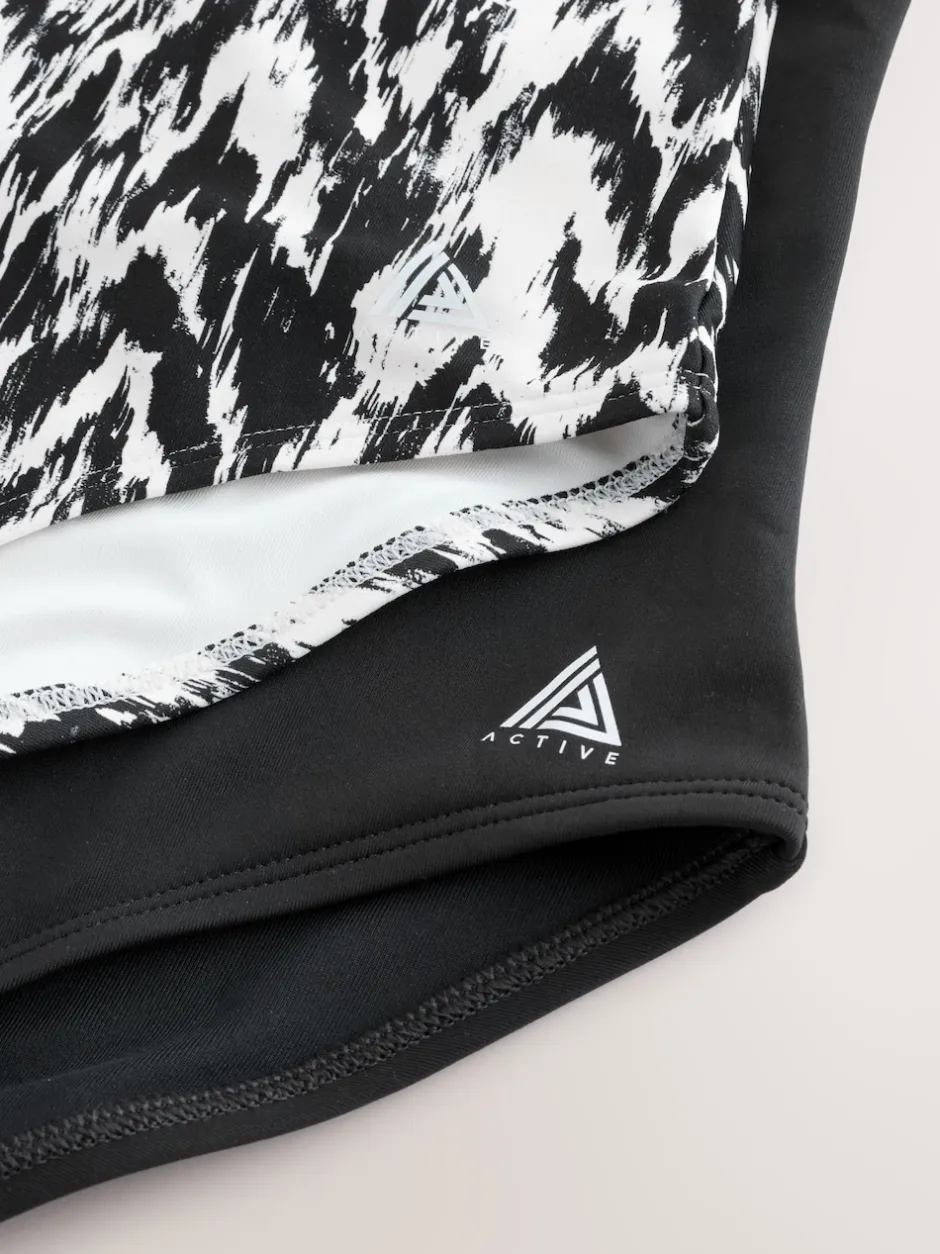 Next Ikat noir/monochrome - Lot de 2 maillots de bain à col montant Best