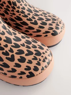 Next Impression animale brune - Bottes en caoutchouc resserrées New