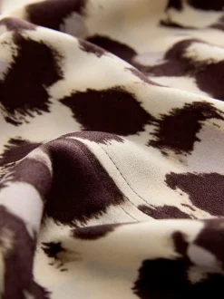 Next - Chemisier manches longues à col V Impression animale rose Discount