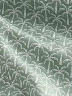 Next Impression de paume verte - Chemise Oxford Easy Iron avec manches courtes Outlet