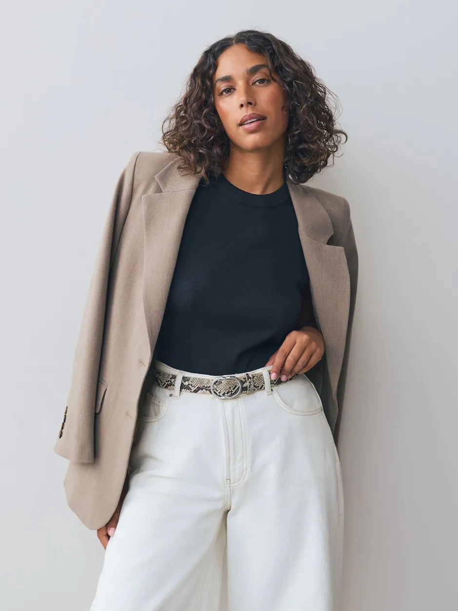 Next - Ceinture régulière en PU Impression de serpent Hot