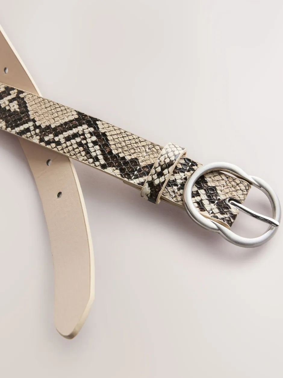 Next - Ceinture régulière en PU Impression de serpent Hot