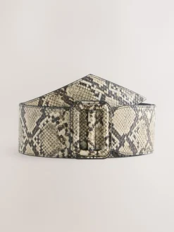 Next Impression de serpent - Large ceinture en PU New