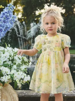 Next Impression florale jaune - Robe corsage à fleurs (3mois-8ans) Discount