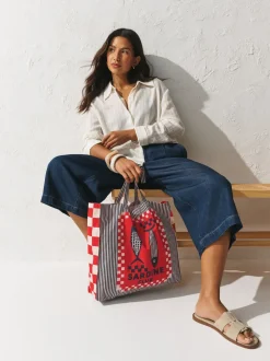 Next Imprimé - Sac shopping 100% coton imprimé sardine Sale