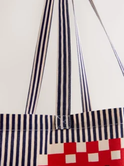 Next Imprimé - Sac shopping 100% coton imprimé sardine Sale