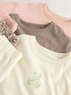 Next Imprimé à slogan écru/rose - Lot de 3 pyjamas Amples (9mois à10ans) Best