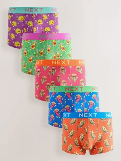 Next Imprimé alimentaire vif - Lot de 5 - Lot de 5 boxers Hipster