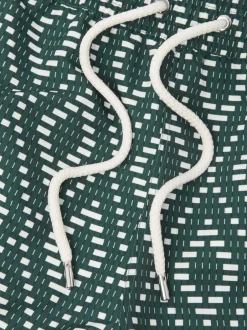 Frescobol Carioca Imprimé Angra en raphia Vert - Shorts de bain Rio Best