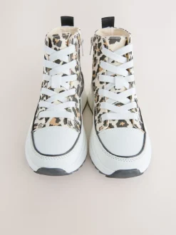 Next Imprimé animal - Extra Chunky Lace-Up With Zip Trainers Outlet