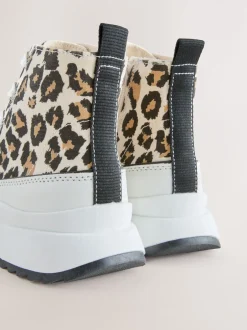 Next Imprimé animal - Extra Chunky Lace-Up With Zip Trainers Outlet