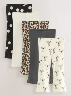 Next Imprimé animal - Lot de 5 leggings évasés (3mois-7ans) Online