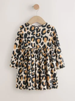 Next - Robe côtelée à manches longues (3mois-7ans) Imprimé animal New