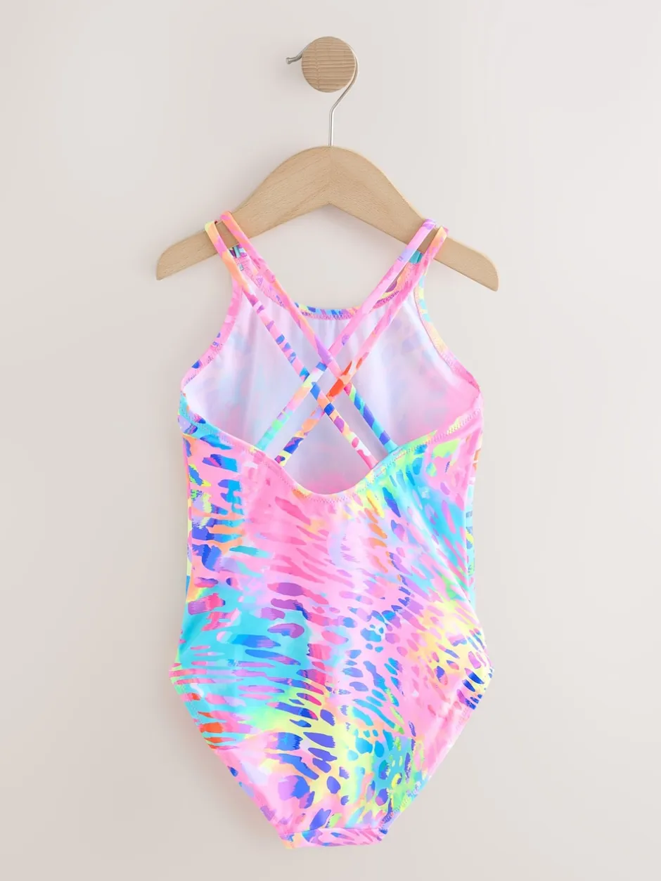 Next - Maillot de bain à double bretelle (3-16yrs) Imprimé animal coloré Discount