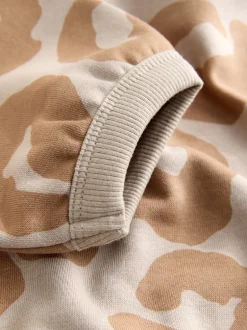 Next Imprimé animal marron fauve - Ensemble Sweat-shirt à capuche et Joggers (3mths-7yrs) Hot