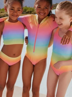 Next Imprimé arc-en-ciel dégradé - Maillot de bain à col dégagé (3-16ans) Online