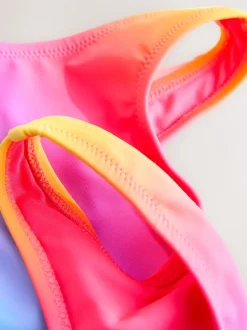 Next Imprimé arc-en-ciel dégradé - Maillot de bain à col dégagé (3-16ans) Online