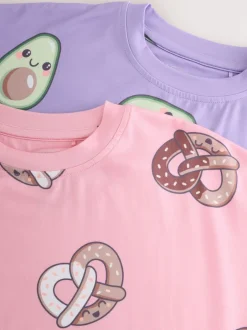 Next Imprimé avocat rose/violet - Pack Nighties 2 (3-16ans) Best