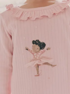 Next Imprimé ballerine rose - Pantalon de pyjama tissé, lot de 2 (9mois-10ans) Discount