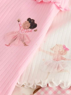 Next Imprimé ballerine rose - Pantalon de pyjama tissé, lot de 2 (9mois-10ans) Discount