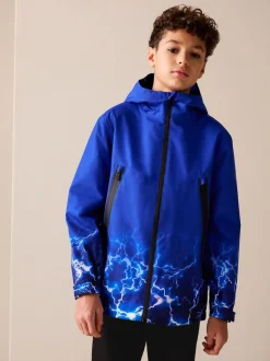 Next - Veste à capuche imperméable doublée de polaire (3-17ans) Imprimé Bleu Éclair Hot