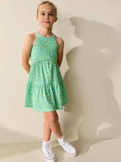 Next - Robe d'été à bretelles Effet froissé (3-16ans) Imprimé citron bleu canard Best